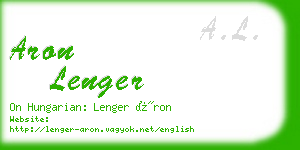 aron lenger business card